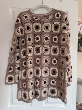 Show Me Your MuMu Crochet Sweater - Mauve, Cream, Chocolate